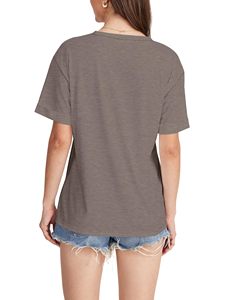 Logo personnalisé de haute qualité ajusté femmes léger Design personnalisé élégant col en V à manches courtes à la mode à la mode - Product Image 2