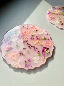 Elegant Handmade Wooden and Resin <b>Coasters</b> for Luxury Dining <b>Table</b> Classic Style International Export Stone <b>Coasters</b> for Decor - Product Image 6