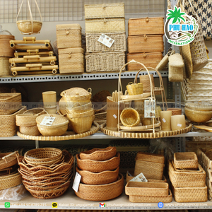 PRODUCTO CALIENTE BANDEJA DE BAMBÚ Hecha a mano Organizador de cocina sostenible para artículos del hogar Almacenamiento de alimentos y cestas de regalo personalizadas - Product Image 2