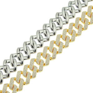 Cadena Cubana Chapada en Oro de 14k con Certificación IGI, Moissanita VVS, Collares Finos Personalizados, Pasa el Probador de Diamantes - Product Image 3