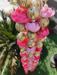 Peony Beads String Holi Diwali Festival Home Decor Nikah Muslim Wedding Decoration Flower Garland Bridal <b>Shower</b> Stage Backdrop - Product Image 2