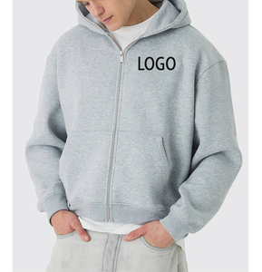Sweat à capuche pour homme, style décontracté, fermeture éclair, devant ouvert, en polaire épaisse, chaud pour l'hiver, collection 2026 - Product Image 3