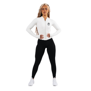 Veste sculptante zippée intégrale pour femme, manches longues, coupe ajustée, idéale pour le yoga, la gym, l'entraînement et les loisirs, effet galbant lissant - Product Image 3