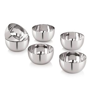 Tazón de Presentación de Alimentos de Acero Inoxidable Pulido Hecho a Mano de Lujo de la India para Bodas, Hogar y Restaurantes - Disponible al por Mayor - Product Image 5