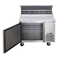Réfrigérateur-congélateur de comptoir pour salades, pizzas, méga-bar, sandwichs, avec porte simple ou double, certifié CE ETL, table de préparation