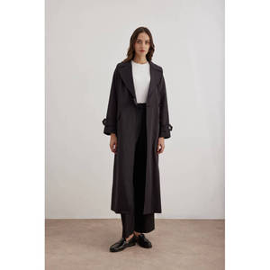 Women's <b>Leopard</b> <b>Print</b> Double Breasted Long Trench <b>Coat</b> with <b>Faux</b> <b>Fur</b> Lining - Product Image 3