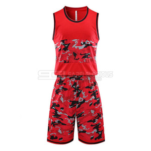 Último Diseño, Talla Grande, Camiseta de Baloncesto Reversible de Color Camuflaje Sexy Internacional - Product Image 1