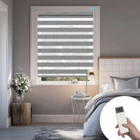 Persianas Opacas Premium, Persianas Zebra, Persianas Inteligentes con Control por Voz Eléctrico, Persianas de Privacidad