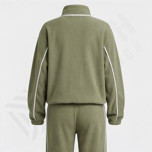 Ensemble de survêtement pour femme, léger et respirant, avec sweat à capuche et pantalon de survêtement évasé 350 g/m², fermeture éclair, vêtements de sport, couleur personnalisée - Product Image 4