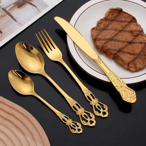 Ensemble de couverts élégant multi-finitions en acier inoxydable pour les repas en famille, les fêtes, l'accueil des invités et les occasions spéciales, idéal pour offrir en cadeau - Product Image 3