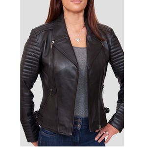Veste en cuir nouvelle conception sur mesure pour femmes Veste en cuir boutonnée tendance pour femmes Manches longues avec des couleurs personnalisées - Product Image 4