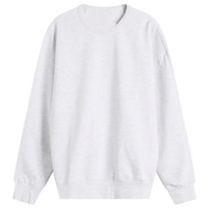 Pull à col rond en coton uni gris clair pour homme, best-seller, sweat-shirt gris doux à manches longues, vêtement d'extérieur confortable, fabriqué au Pakistan - Product Image 1