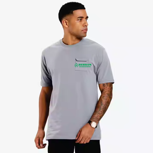 เสื้อยืดโมดอลขายส่งสำหรับฤดูร้อน แขนสั้น คอกลม พิมพ์ลายดิจิทัล ระบายอากาศได้ดี เป็นมิตรกับสิ่งแวดล้อม เสื้อลำลองสีเทาสำหรับผู้ชายและผู้หญิง ราคาประหยัด - Product Image 2