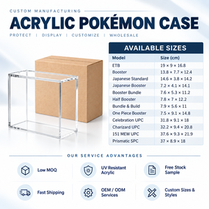 Espositore Pieghevole Preassemblato in Acrilico Moderno Personalizzato per 151 Sports Case CGC Protector Trading, Spessore 5MM, Stile Giapponese - Product Image 5