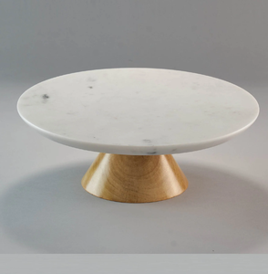 Soporte de pastel de mármol Base de madera Suministro de fábrica Estándar Elegante para soporte de pastel de mesa a bajo precio Tamaño personalizado - Product Image 6