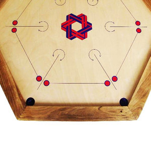Tablero de Carrom moderno de madera de alta calidad con borde 1,5x1,25 pulgadas Uso interior medio Color y diseño personalizables - Product Image 6