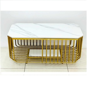 โต๊ะกลางสี่เหลี่ยมด้านบนหินอ่อน - Product Image 1