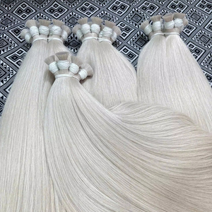 Extensiones de cabello humano vietnamita Remy platino teñido a granel al por mayor fuente ALTA virgen recto 20 pulgadas máquina doble trama - Product Image 3