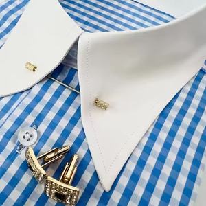 เสื้อเดรสแขนยาวคอปกแฟชั่นสำหรับผู้ชาย2025เสื้อเชิ้ตแขนยาวลายตารางสไตล์คลาสสิก - Product Image 5