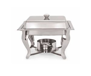 Stainless Steel Square Disposable Eco-friendly <b>Chafing</b> <b>Dish</b> Buffet Server with Lid Alcohol <b>Fuel</b> Burner and Stable Stand - Product Image 1