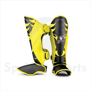 Espinilleras de Boxeo de Cuero Genuino de Alta Calidad, Último Diseño, Personalizadas con Impresión, Equipo de Boxeo MMA Personalizado - Product Image 1
