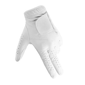 Guante de golf de cuero blanco para hombre con ventilación perforada transpirable Piel de oveja cómoda durante todo el día y control de agarre superior - Product Image 4