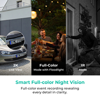 Caméra de sécurité WiFi extérieure 2K 3MP 360° °   Caméra PTZ avec détection humaine par IA, vision nocturne couleur, projecteur, résistante aux intempéries, certifiée CE