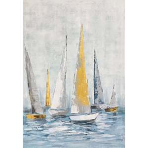 Tùy chỉnh hiện đại trừu tượng seascapes tường nghệ thuật sơn dầu 'đại dương sail' in phong cảnh - Product Image 4