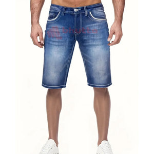 Nouveauté Shorts en jean pour hommes 100% coton Motif uni Décontracté Fermeture éclair à glissière Séchage rapide Étiquette privée personnalisée Vente en gros - Product Image 1