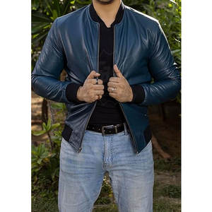 Chaqueta de Cuero de Manga Larga al Mejor Precio, Diseña Tus Propias Chaquetas de Cuero de Moda, Chaqueta de Cuero Bomber para Hombre de Alta Calidad - Product Image 4