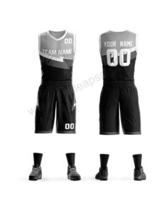 Conjuntos de uniformes de baloncesto personalizados para hombre, pantalones cortos de Jersey, estampado de números de nombre de equipo, talla grande, transpirables para deportes de verano - Product Image 1