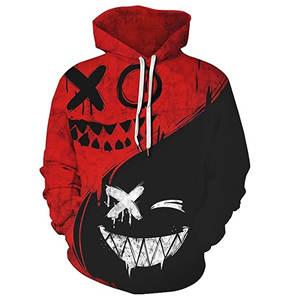 Men's Vintage Style 3D Printed Pullover Hoodie Thick Winter Custom <b>Red</b> <b>Black</b> Graphic Sweatshirt Design - Product Image 1