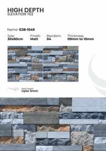 Azulejos de Porcelana para Paredes Exteriores de 300x600 mm, Revestimiento Exterior - Product Image 3