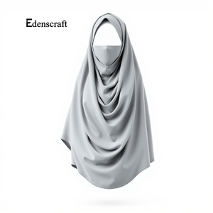 Personnalisable Léger Respirant Long Khimar Foulard Élégant Traditionnel Musulman Conception Plus La Taille Inclus Doux Sans Couture pour - Product Image 4