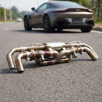 Échappement arrière SDO Performance en titane Valvetronic avec embouts dorés brûlés pour Aston Martin Vantage 4.0T V8 2018-2026