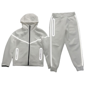 Top Quality Unisex Men Clothing Track <b>Pant</b> Sweat suits for Winter Fashion 2 piece set Cotton Reflective Men Breathable 2pcs Set - Product Image 1