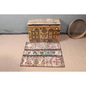 Turkish Small Rug, 2.5x3 ft Vintage Rug, <b>Red</b> <b>Wool</b> Rug - Product Image 2