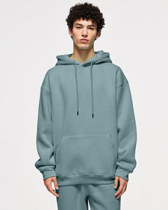 เสื้อฮู้ดดี้ผ้าฝ้ายฟลีซ 350 กรัม รุ่นใหม่ ขายดี ทรงโอเวอร์ไซส์ สีพื้น 45 สี สำหรับทุกเพศ - Product Image 4