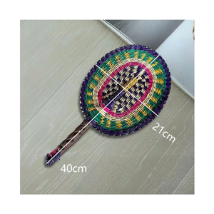 Éventail à main Rustic Seagrass Handfan for Outdoor Events - Eco Woven Product Palm Weaving Style Fan de 99 GD - Product Image 3