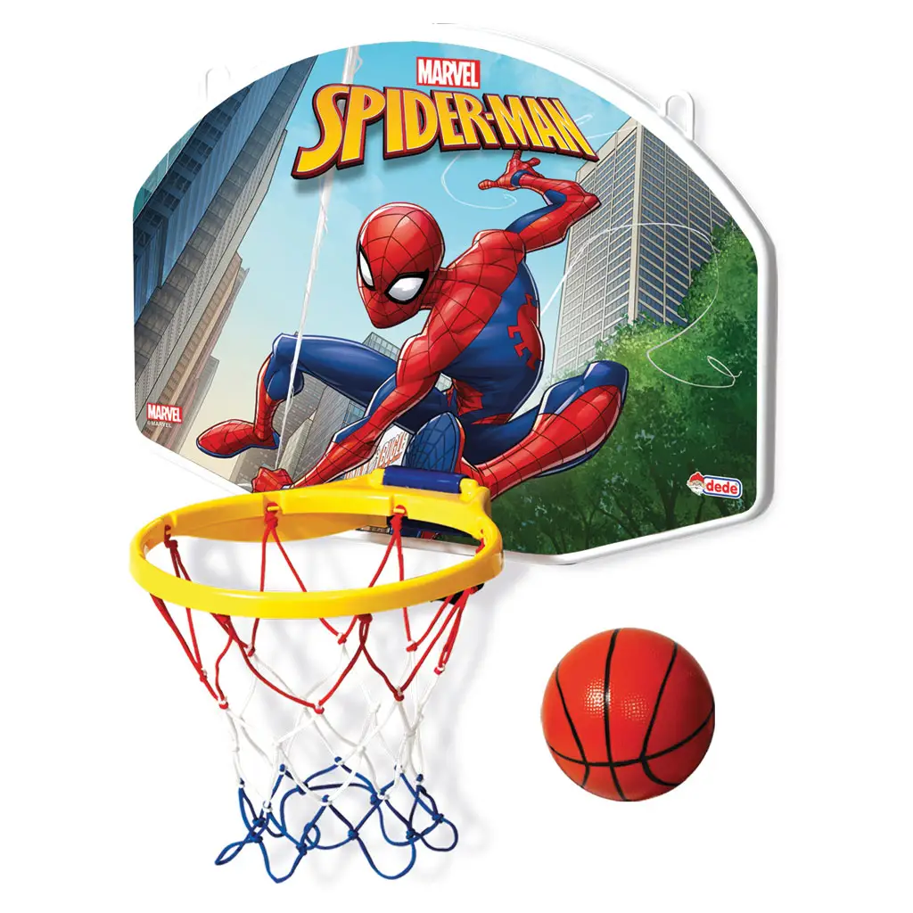 スパイダーマンビッグバスケットセットライセンス製品スパイダースキルで撮影してスコアリングスラムダンクポータブルプラスチックバスケットボールフープセット