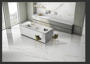 Meilleur prix et qualité Carreaux de sol en dalle de porcelaine carrée 1200x1200mm Aspect marbré brillant Design d'intérieur haut de gamme - Product Image 2