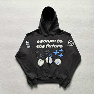 Sudaderas con capucha de hombre de calidad superior peso pesado logotipo personalizado Puff estampado americano 100% algodón 430G Fleece Streetwear - Product Image 1