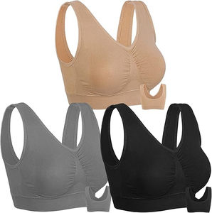 Étiquette tissée de haute qualité nouveauté vente en gros femmes soutien-gorge de sport Sexy Yoga course soutiens-gorge sans couture - Product Image 1