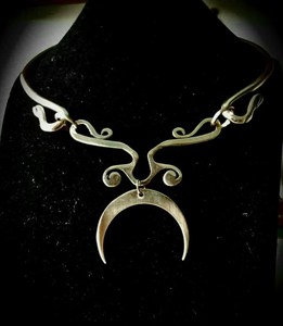 Vintage Style Polished Antique Brass Choker <b>Necklace</b> Ethnic Tribal Statement Jewelry for Women's Festive <b>Boho</b> Traditional Wear - Product Image 1
