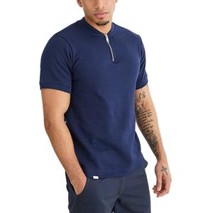 Chemise polo pour homme de haute qualité, nouvelle conception avec col zippé, 100% coton, design tendance, vente en gros, logo personnalisé, respirante - Product Image 2