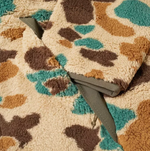 Chaqueta de invierno de Sherpa de manga larga con cremallera de varios colores de camuflaje de fabricación personalizada/chaqueta de Sherpa de invierno de lana polar de peso pesado - Product Image 6