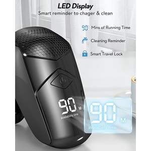 Rasoir électrique pour homme étanche IPX7, avec cinq têtes de rasage et tondeuse pour calvitie, kit de toilettage barbe et poils du nez, utilisation humide et sèche, idéal pour les voyages en camping-car - Product Image 3