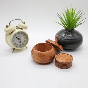Premium Walnut Wood <b>Tea</b> <b>Coaster</b> Set Trending Handmade Kitchen Table Decor Beverage Mat Export India - Product Image 3