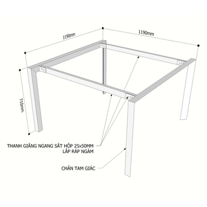 Modern 2-piece <b>Computer</b> <b>Desk</b> Table Base Set 120x120cm by Trian Concept - Product Image 2