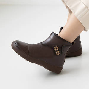 [JSHOE] Botines de Mujer de Piel de Vaca Genuina, Cómodos, Tacón Bajo de 3.5cm, Zapatos Casuales para Caminar - Product Image 2